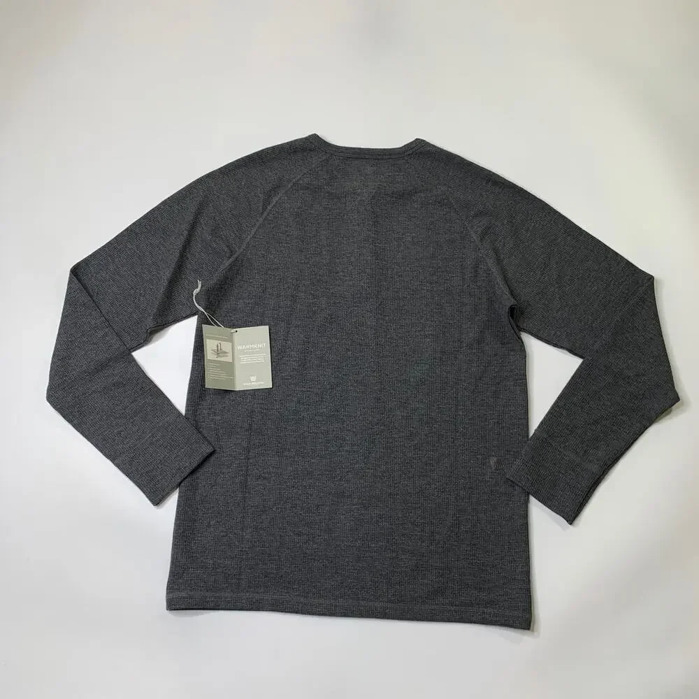 Mack Weldon Sweater Mens S Small Gray Warmknit Waffle Henley Modal Wool Blend
